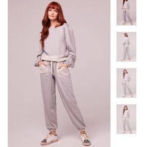 KERR HEATHER GRAY SHIMMER SWEAT SUIT